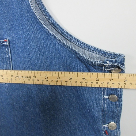 Mickey Unlimited Jerry Leign Denim Dress Overall Women 26 Embroidered Vtg 578 - Picture 8 of 14